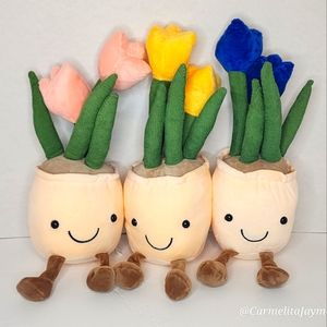 SMILEY 🌷 Tulips in Adorable Planter - Your Choice of One Color
